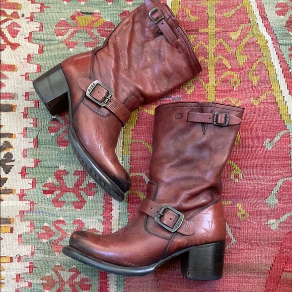 Frye Shoes - Frye Vera Short Mid-Calf Distressed Boots